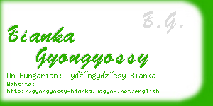 bianka gyongyossy business card